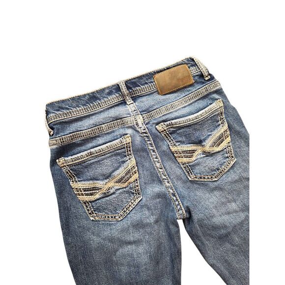 BKE 'Alec' mens straight leg jeans size 28x29* measured Distressed embroidered - Picture 9 of 9